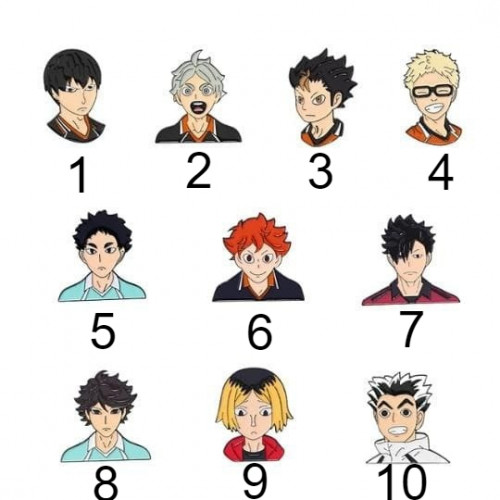 بروشات معدنية انمي هايكيو