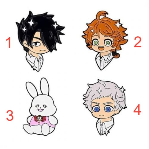 بروشات معدنية انمي نيفرلاند ايما راي نورمان