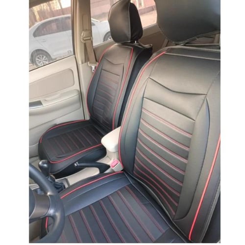 تلبيسة مقاعد سيارة بخمسة مقاعد مع وسادتي رأس للسائ...