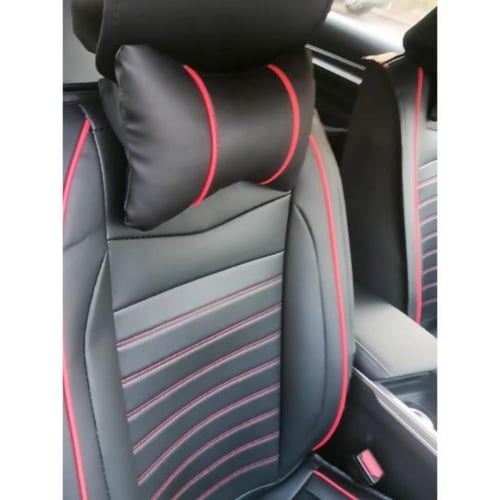 تلبيسة مقاعد سيارة بخمسة مقاعد مع وسادتي رأس للسائ...