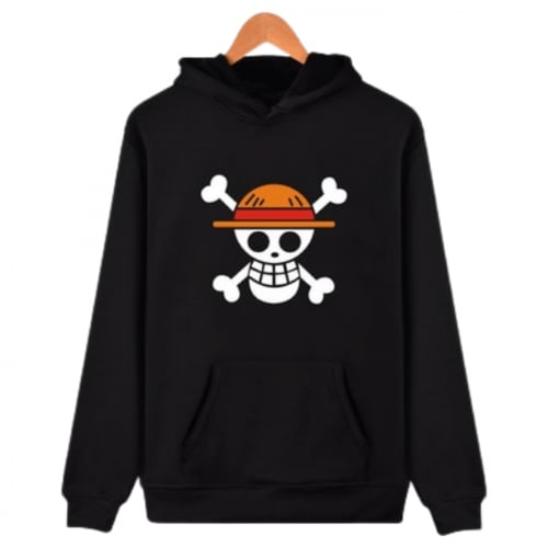 هودي بلوفر انمي ون بيس شعار طاقم قبعة القش