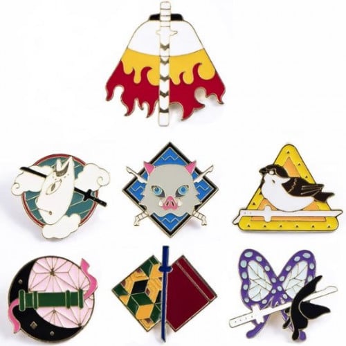 بروشات معدنية بروش انمي قاتل الشياطين