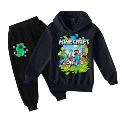 طقم ملابس ماين كرافت للاولاد اسود