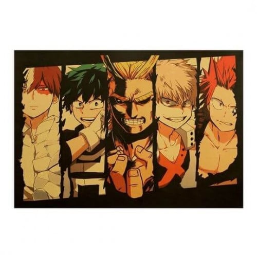 بوستر ورق انمي بوكو نو هيرو شخصيات متعددة