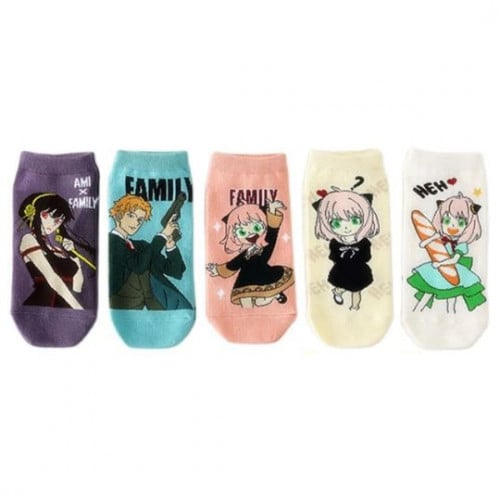 مجموعة 5 جوارب انمي سباي اكس فاميلي