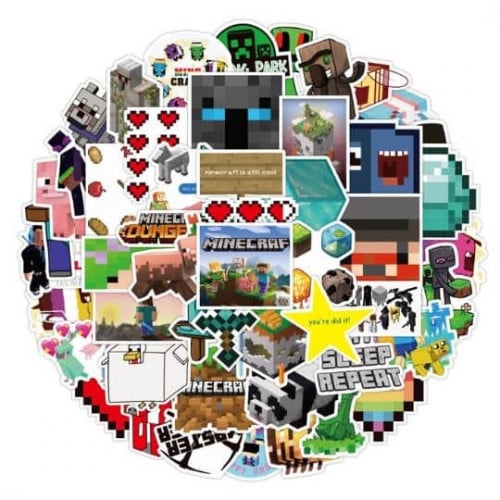 ستكرات لعبة ماين كرافت ( 10 حبات عشوائية)