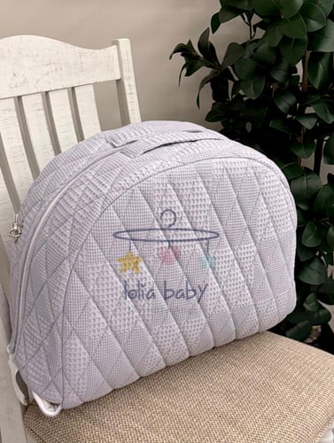 سرير متنقل رمادي مناسب للجنسين