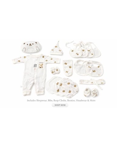 حقيبة بيبي الدب اللطيف | هدية مواليد فاخرة للجنسين