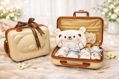 حقيبة بيبي الدب اللطيف | هدية مواليد فاخرة للجنسين