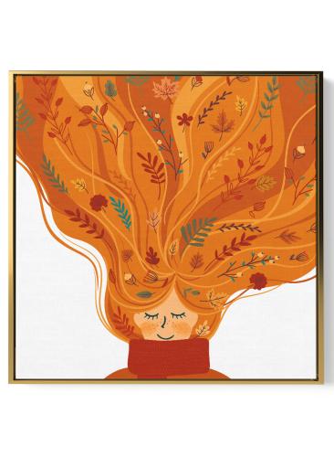 لوحة كانفاس على إطار خشبي بالفن التصوري لتصميم سيد...