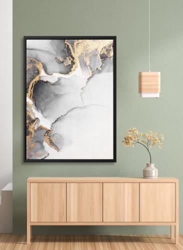 لوحة كانفاس على إطار خشبي بتصميم فن تجريدي