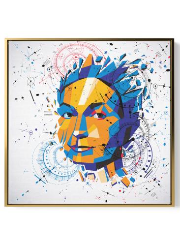 لوحة كانفاس على إطار خشبي بالفن التصوري لتصميم امر...