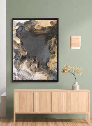 لوحة كانفاس على إطار خشبي بتصميم فن تجريدي بقعة حب...