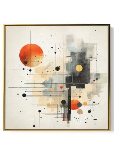 لوحة كانفاس على إطار خشبي بالفن التصوري لتصميم نمط...