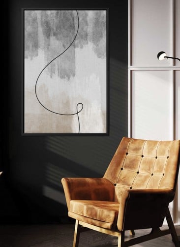 لوحة كانفاس على إطار خشبي بتصميم نمط فني ستايل بوه...