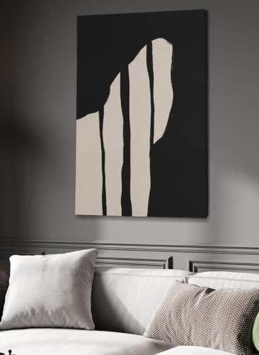 لوحة كانفاس على إطار خشبي بتصميم فن تجريدي