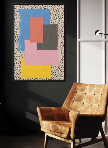 لوحة كانفاس بتصميم فن تجريدي