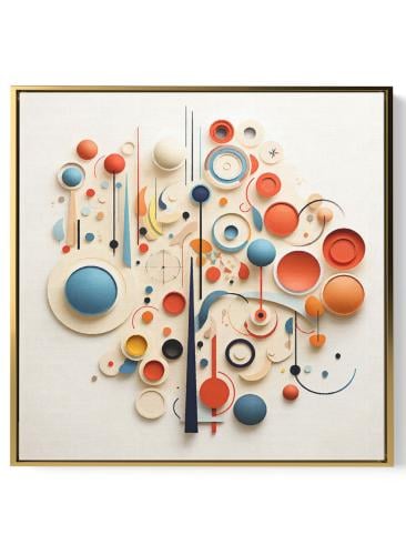 لوحة كانفاس على إطار خشبي بالفن التصوري لتصميم اشك...