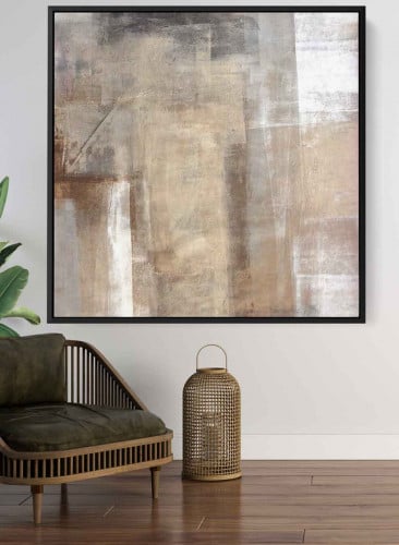 لوحة فنية مربعة بتصميم فن تجريدي