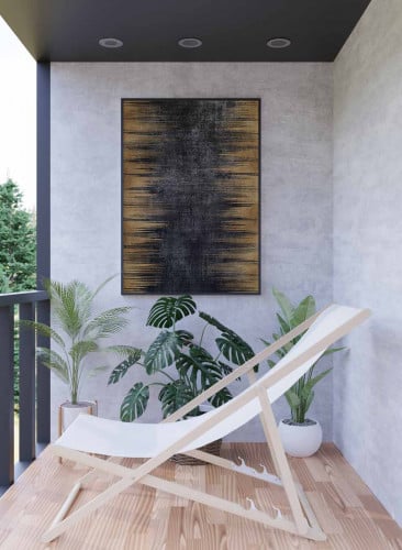 لوحة كانفاس على إطار خشبي، تصميم فن تجريدى ، للمنز...