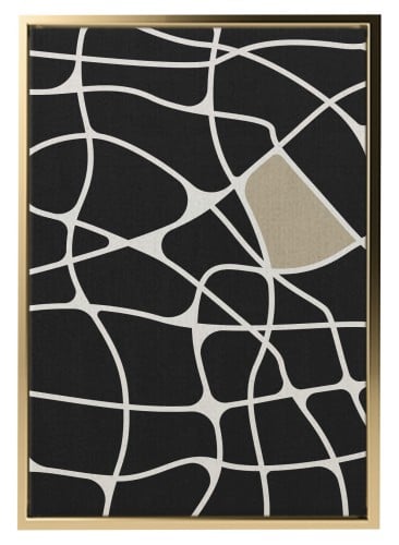 لوحة كانفاس على إطار خشبي بتصميم فن تجريدي