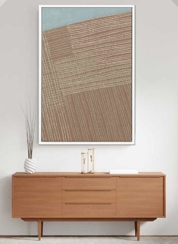 لوحة كانفاس على إطار خشبي بتصميم فن تجريدي