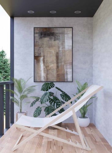 لوحة كانفاس على إطار خشبي، تصميم فن تجريدى ، للمنز...