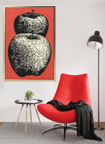 لوحة كانفاس بتصميم للتفاح