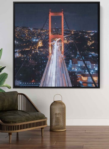 لوحة كانفس كبيرة بتصميم جسر على البسفور