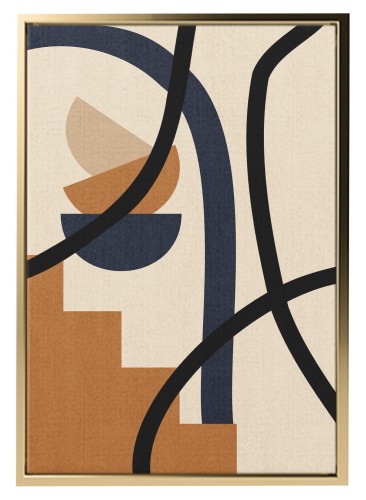 لوحة كانفاس على إطار خشبي بتصميم فن تجريدي