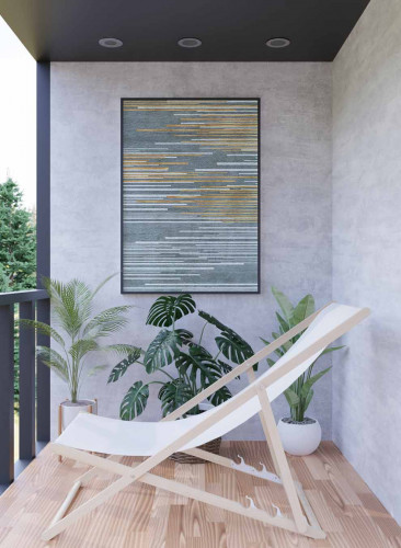 لوحة كانفاس على إطار خشبي، تصميم فن تجريدى، للمنزل...