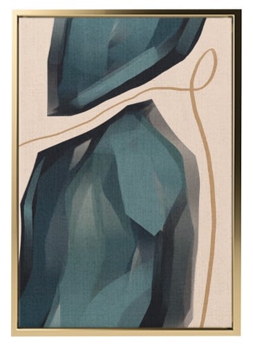 لوحة كانفاس على إطار خشبي بتصميم فن تجريدي