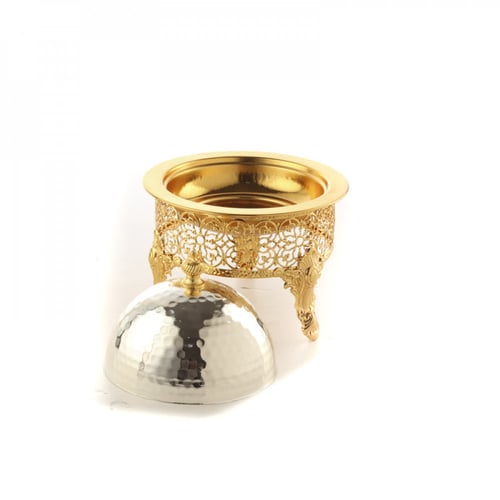 تمرية ذهبي صغير بأرجل بغطاء فضي 307455