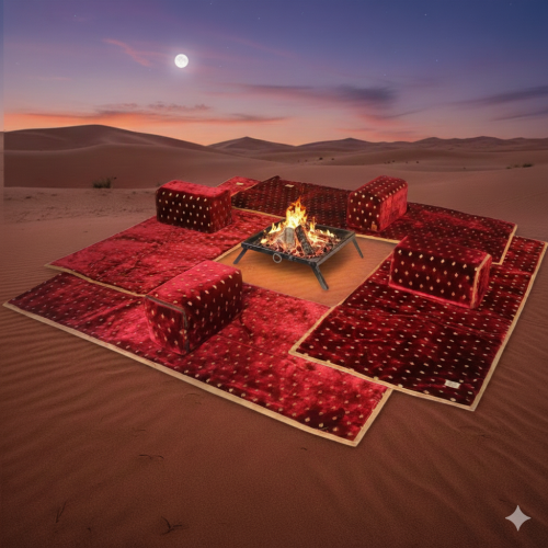 بكج 4 مركى 4 مدة نقشة منقط احمر+منقل صفط