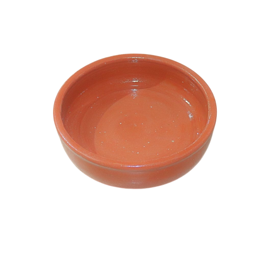 صحن فرن فخار مطلي صغير