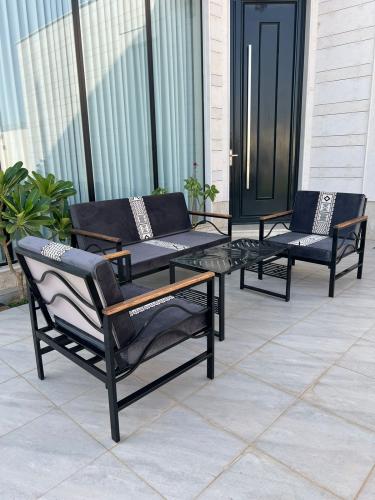 بكج كرسي الراحة ازرق سدو 4 شخص