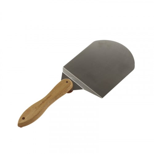 صاج خبز استيل بيد خشب 18*19 سم 0204