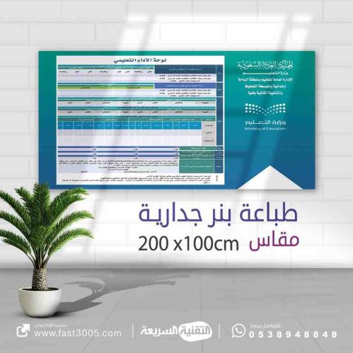 لوحة بنر الاداء التعليمي