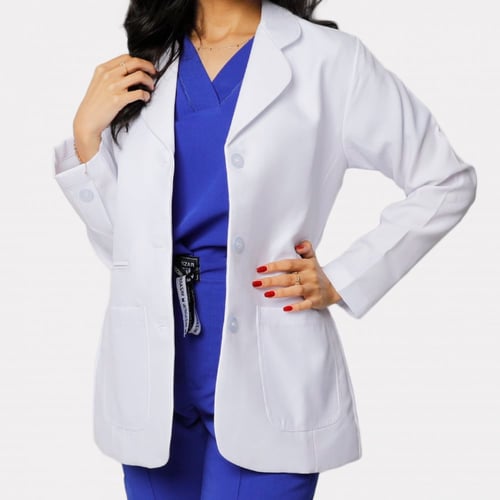 لابكوت جاكيت (نسائي) - أبيض