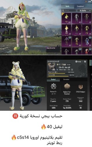 حساب ببجي كوري k10