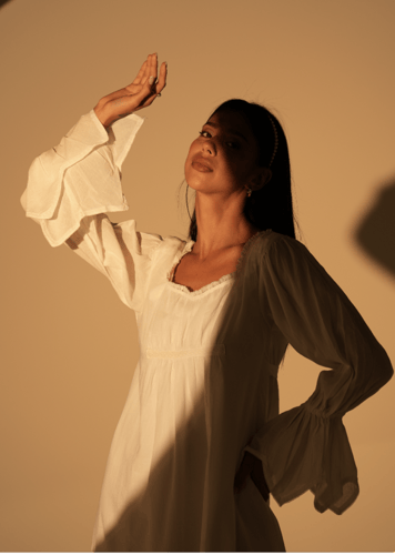 فستان قطن فوال ناعم