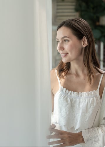 بجامة قطن 3 قطع لون ابيض