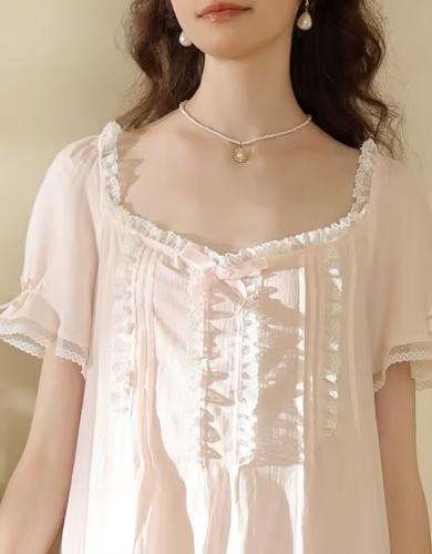 فستان نوم من القطن الخالص تصميم عتيق