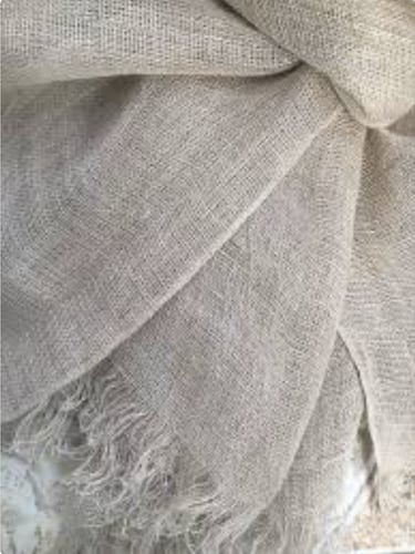 وشاح لينن 100% ، لون طبيعي ، وشاح صيفي كبير ،