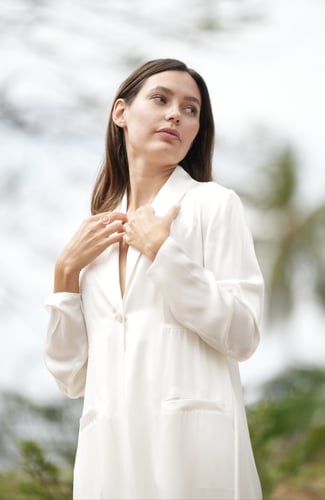 روب الزفاف ناتالي حرير طبيعي (حصري)