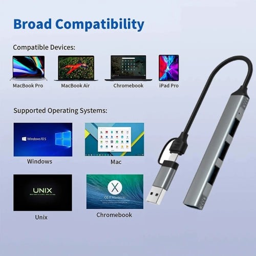 ادابتر منافذ USB من مدخل تايب سي او يو اس بي