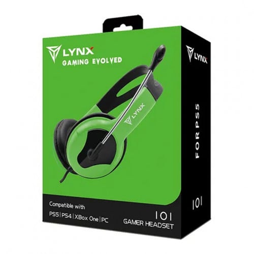 LYNX EVOLYED PS5/PS4|XBOX PC GAMER HEADSET - GREEN