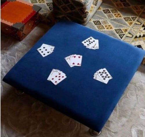 طاولة بلوت بجرس +ورق صكة