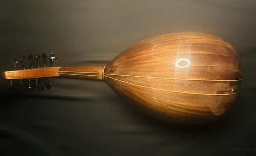 عود موسيقي حجم صغير فئة متوسطة و ظهر مبطط مضغوط