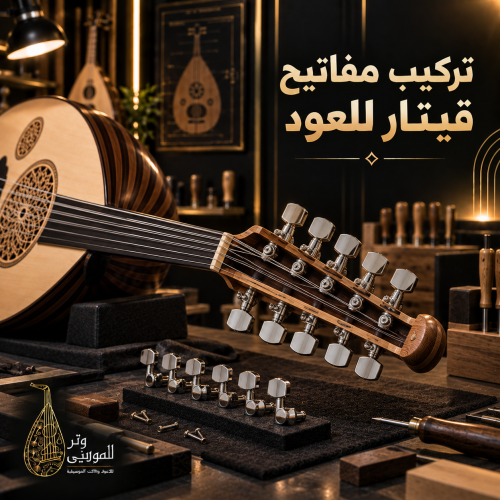 تركيب مفاتيح قيتار على العود الموسيقي